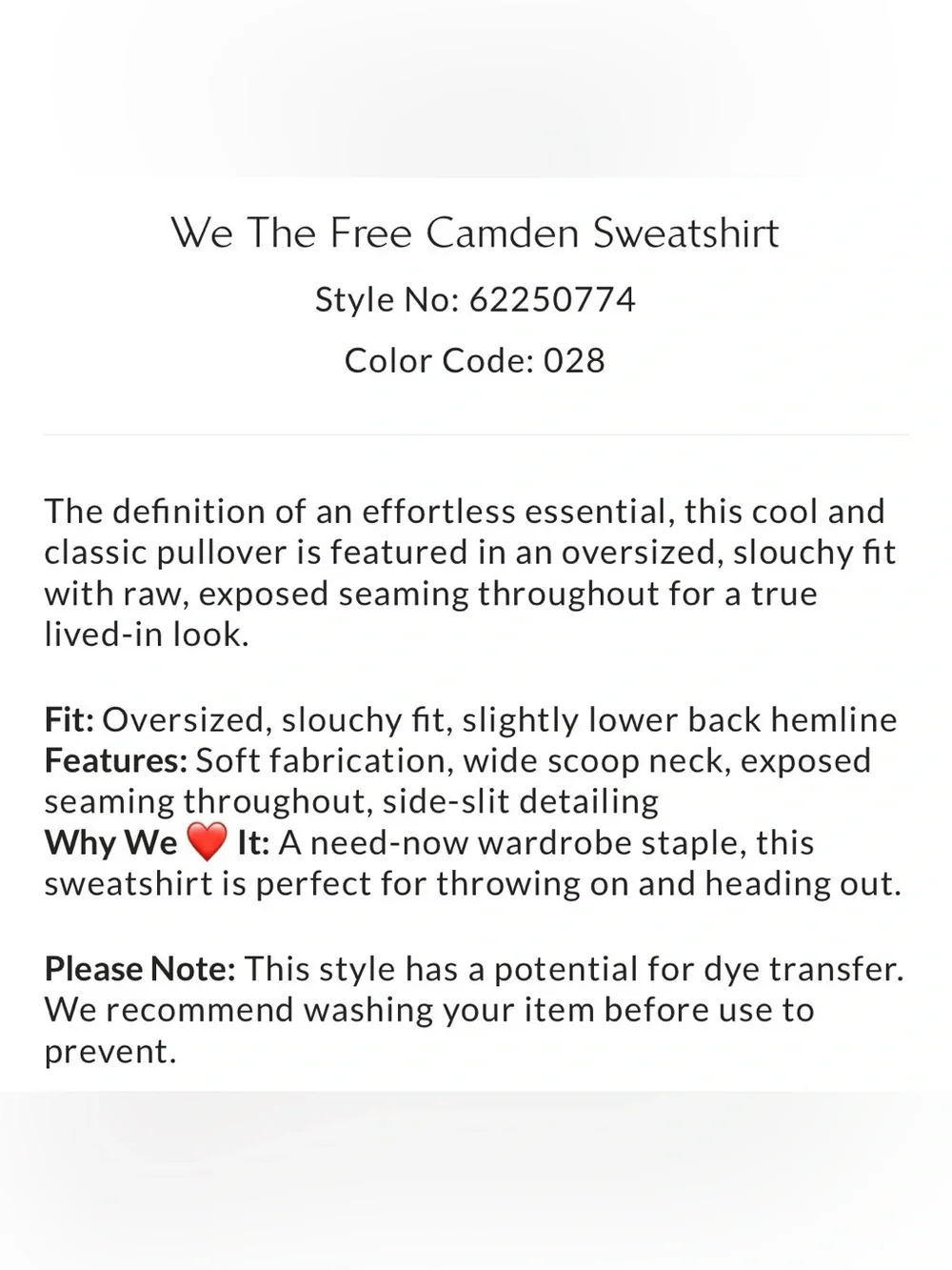 Free People We the Free Camden Pullover